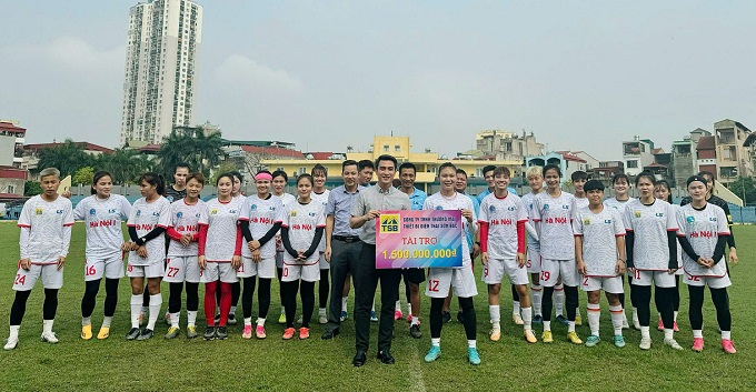 Thái Sơn Bắc tiếp tục đồng hành cùng bóng đá nữ Hà Nội, hướng đến mùa giải VĐQG 2025