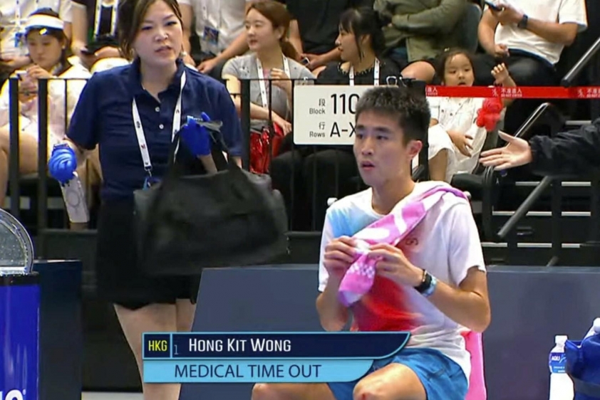 Trịnh Linh Giang trong trận đấu