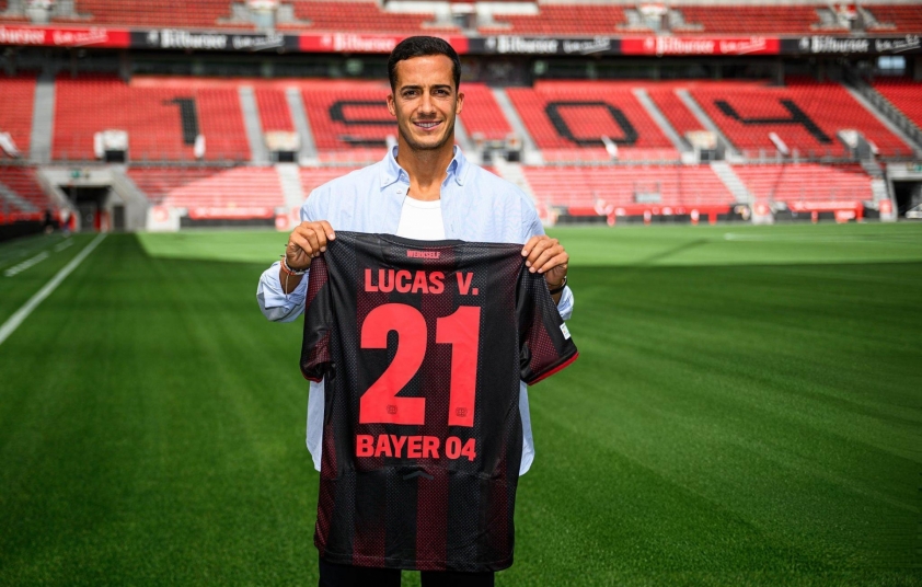 Lucas Vazquez trong màu áo Leverkusen