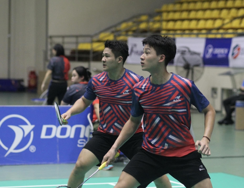 Bộ đôi Đình Hoàng/Đình Mạnh thi đấu đầy bản lĩnh trong lần đầu dự giải VĐTG. Đình Hoàng-Đình Mạnh thi đấu tại VĐTG 2025