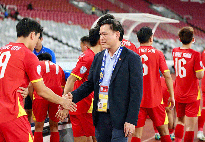 Đội tuyển U23 Việt Nam ăn mừng chiến thắng trước Indonesia
