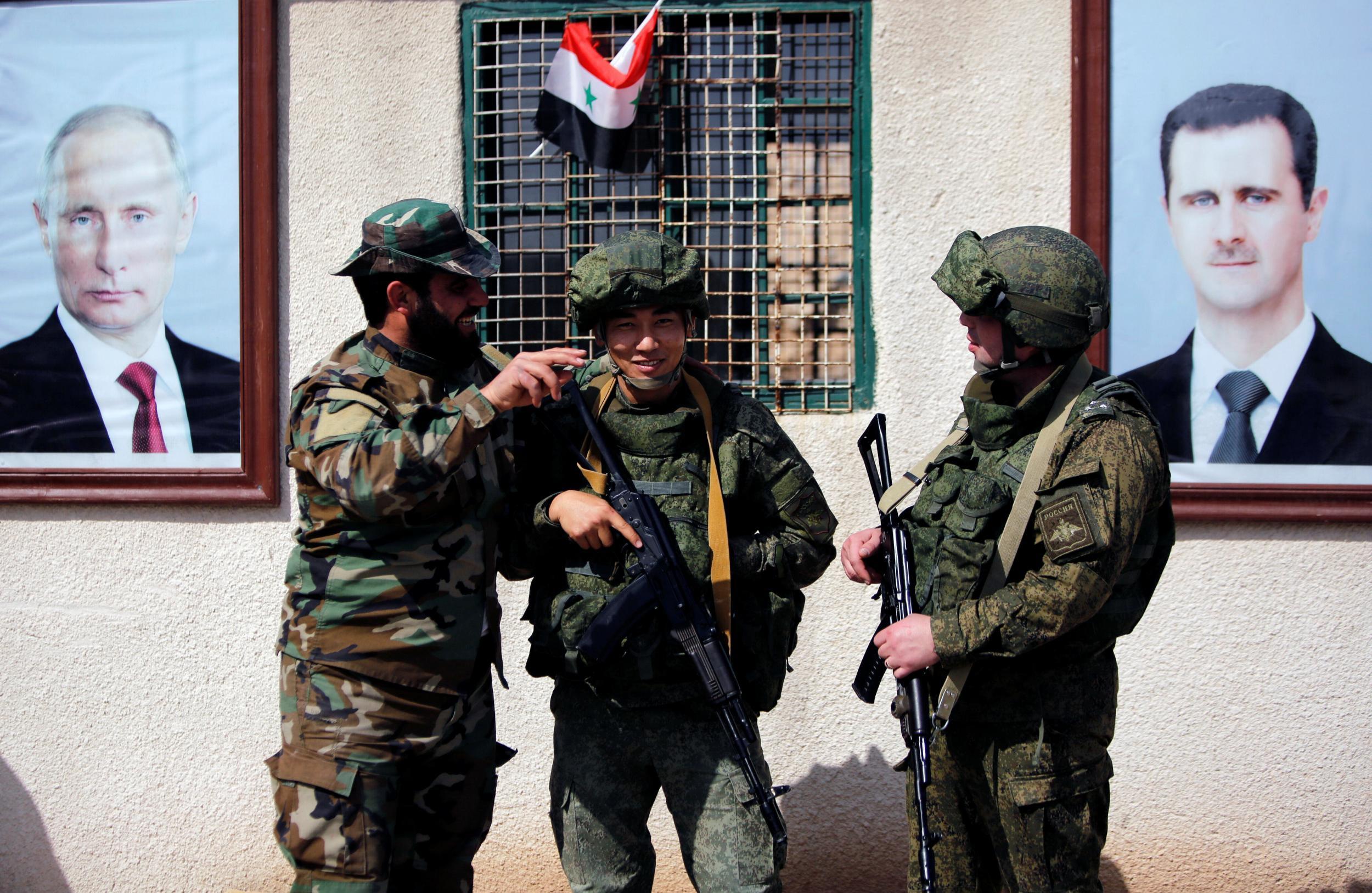 Hình ảnh binh sĩ Nga và Syria
