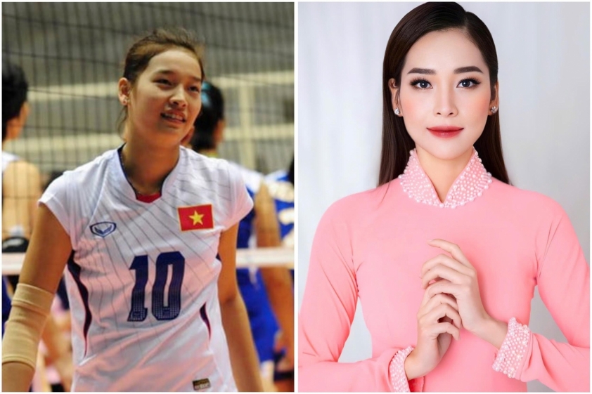 Hình ảnh so sánh Dương Thị Nhàn thời vận động viên và hiện tại