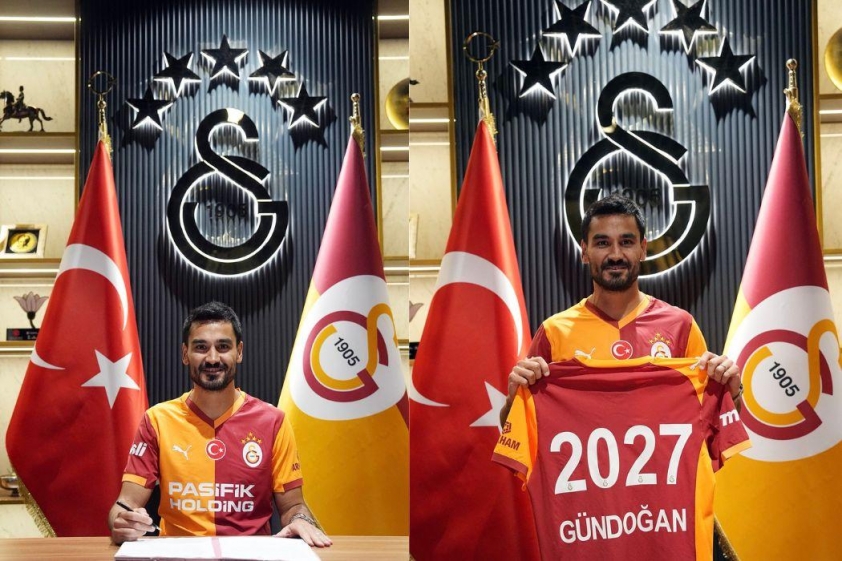 Thử thách mới của Gundogan cùng Galatasaray. (Ảnh: Nền tảng X) Gundogan trong màu áo Galatasaray