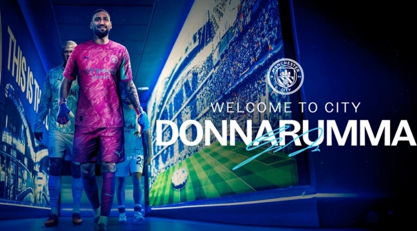 Donnarumma chính thức gia nhập Man City Donnarumma trong màu áo Man City