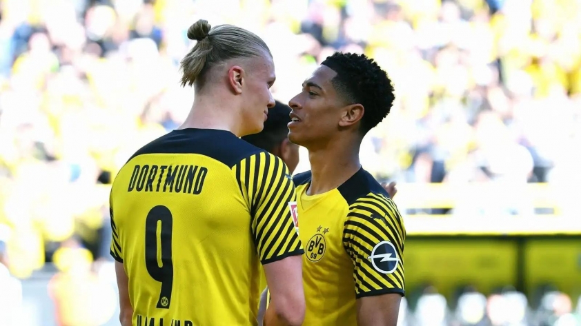 Bellingham và Haaland có mối quan hệ thân thiết khi cả hai từng là đồng đội tại Dortmund Bellingham và Haaland