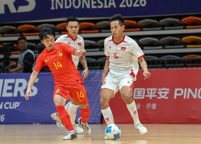 Đội tuyển futsal Trung Quốc thất bại trước Việt Nam