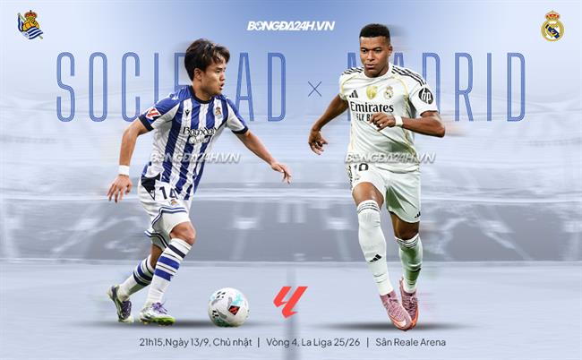 Sociedad vs Real Madrid Sociedad vs Real Madrid vòng 4 La Liga 2025/26.