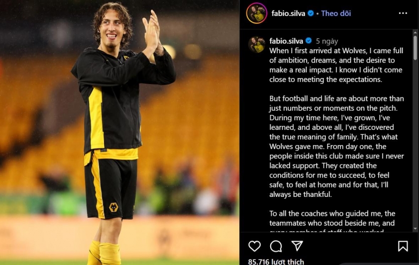 Bài đăng của Fabio Silva Bài đăng của Fabio Silva trên mạng xã hội