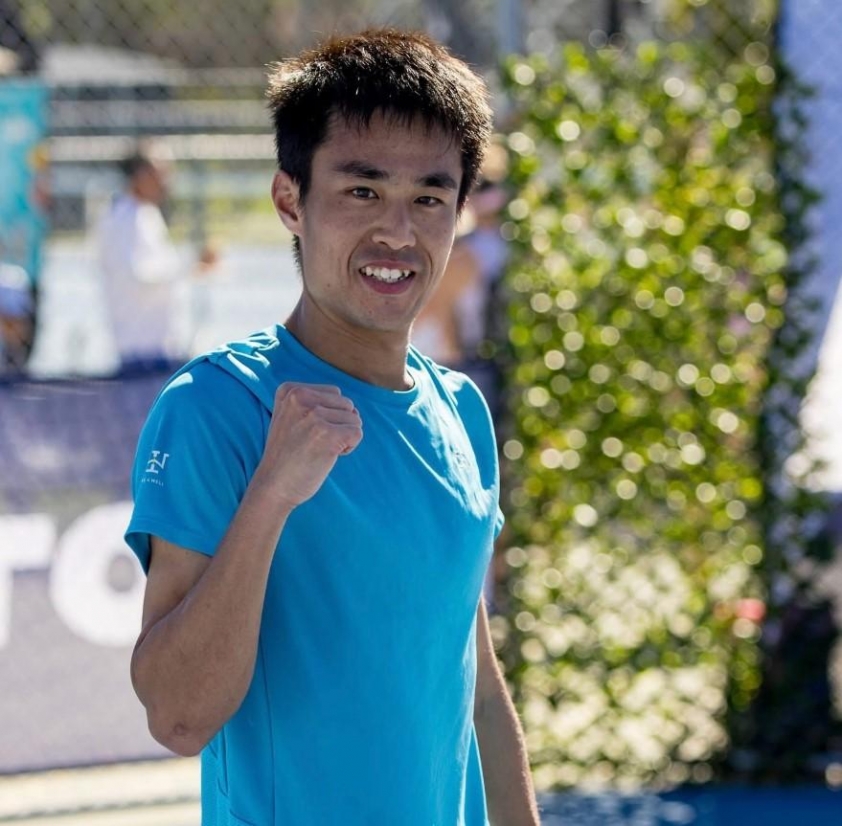 Tay vợt Jack Wong thi đấu