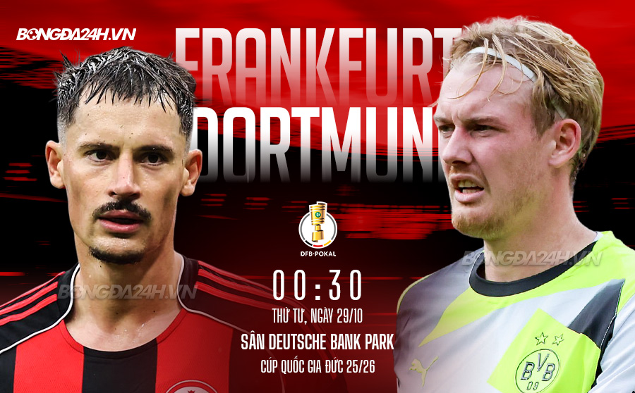 Frankfurt đối đầu Dortmund vòng 2 cúp QG Đức