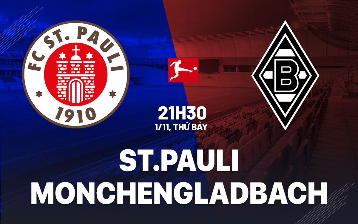 St.Pauli vs Monchengladbach trận đấu VĐQG Đức