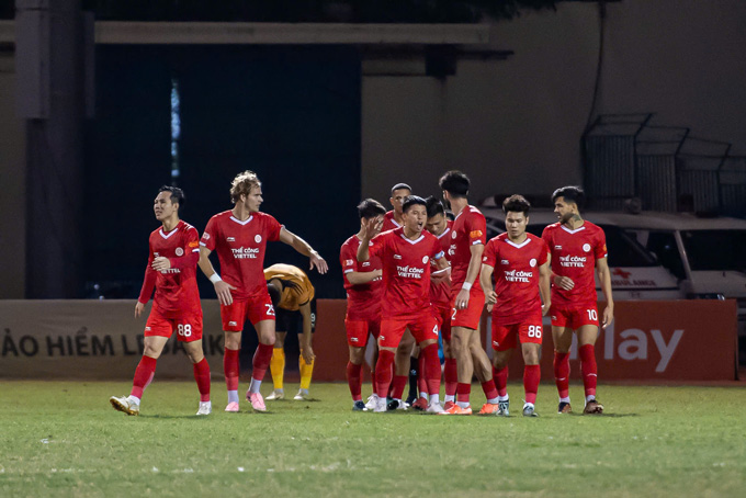 Thể Công có chiến thắng quan trọng trên sân của Thanh Hoá. Ảnh: Đức Cường Chiến thắng của Thể Công trên sân Thanh Hóa