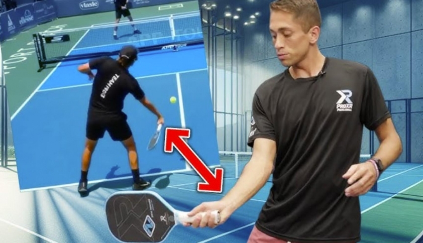 Minh họa chuyển động tự nhiên của cổ tay khi đánh pickleball
