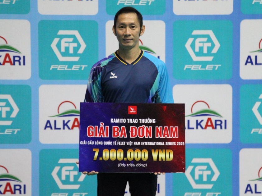Nguyễn Tiến Minh lọt top 4 giải FELET Vietnam International Series 2025 Nguyễn Tiến Minh thi đấu ở tuổi 42 tại giải quốc tế FELET