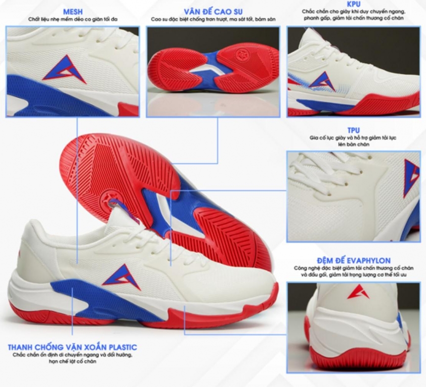 Đế giày Kaiwin Area bám sân tốt