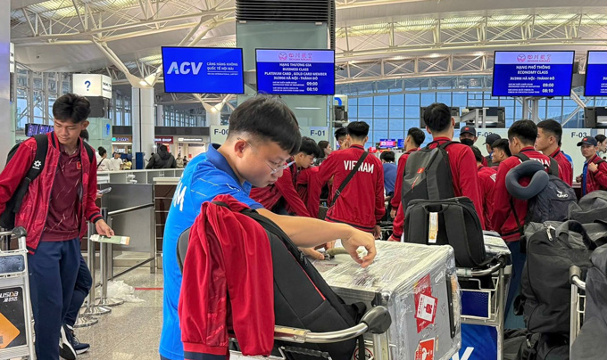 Các cầu thủ trẻ U22 Việt Nam chuẩn bị SEA Games