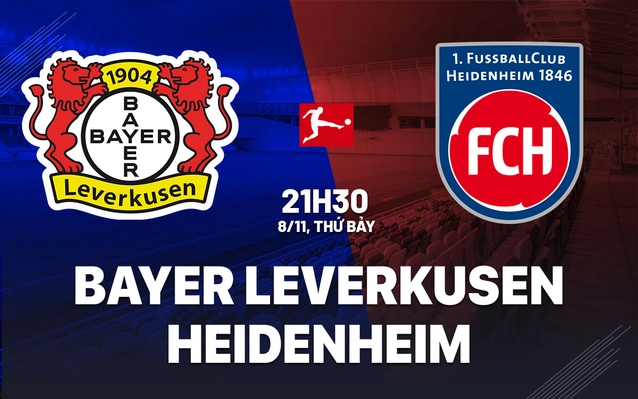 Nhận định bóng đá dự đoán Bayer Leverkusen vs Heidenheim Bundesliga hôm nay
