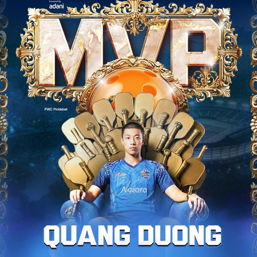 Quang Dương truyền cảm hứng cho pickleball Việt Nam Phong trào pickleball Việt Nam được thúc đẩy mạnh mẽ nhờ thành công của Quang Dương