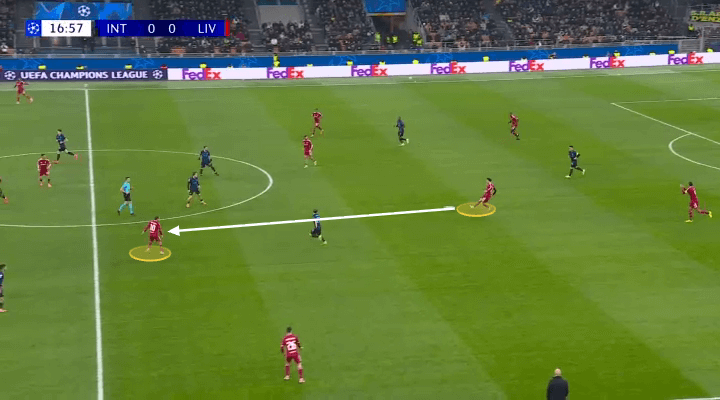 Trước Inter, Arne Slot đã tìm ra giải pháp ngắn hạn cho những vấn đề của Liverpool 3 Khoảng trống được tạo ra sau pha chuyền bóng khéo léo ở khu vực giữa sân